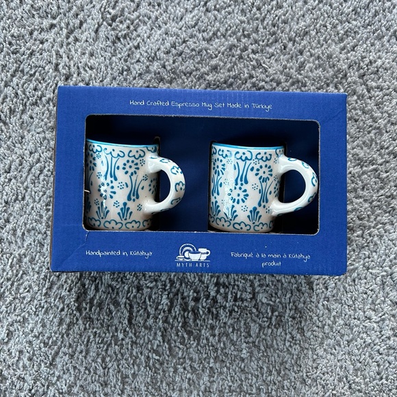 Myth Arts Other - Handcrafted/Hand painted Blue Espresso Mug Set